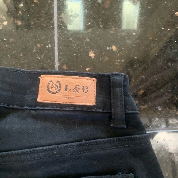 Lucky and Blessed (L&B) Black Straight Leg Jeans for Women - Size 4 - NWOT - Picture 4 of 6